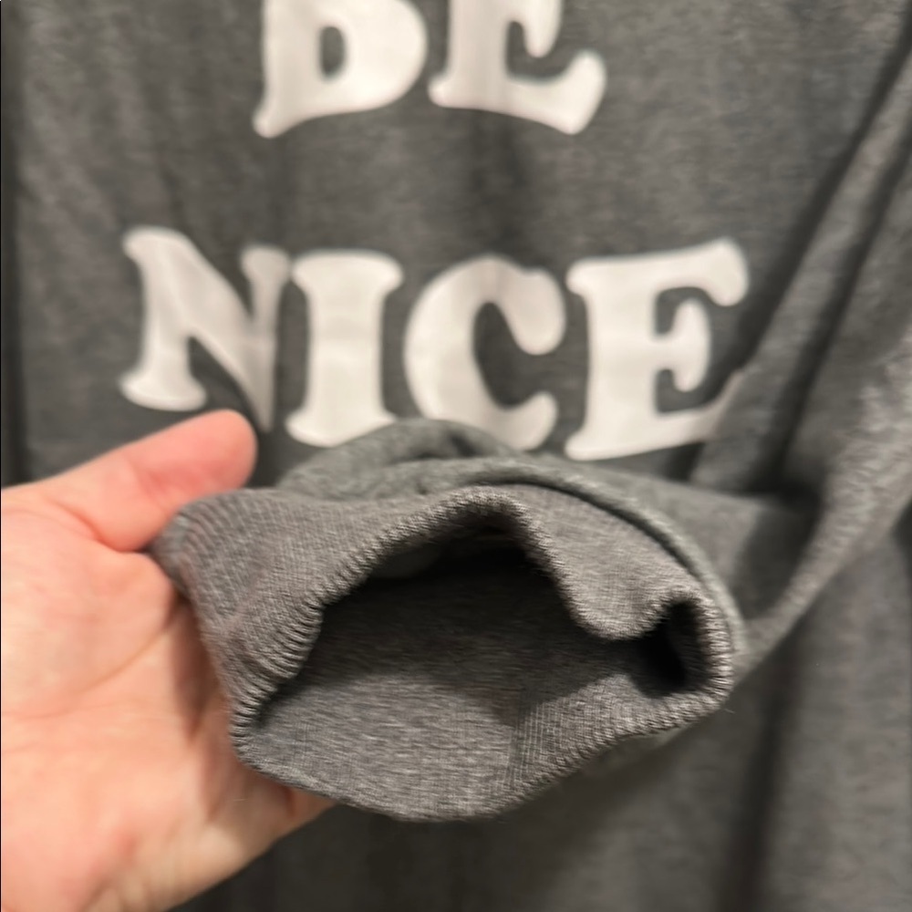 Gray 'Be Nice' Sweatshirt View 6